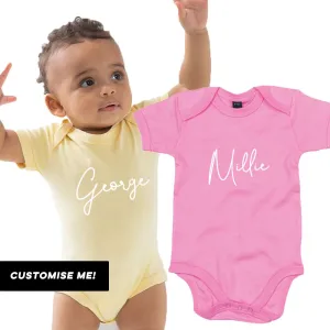 Classic Personalised Script Name Baby Vest (MRK X) cheap baby clothes online