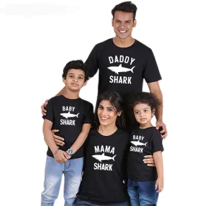 Classic Shark Family Matching T-Shirts - Black (MRK X) dad hats promo code