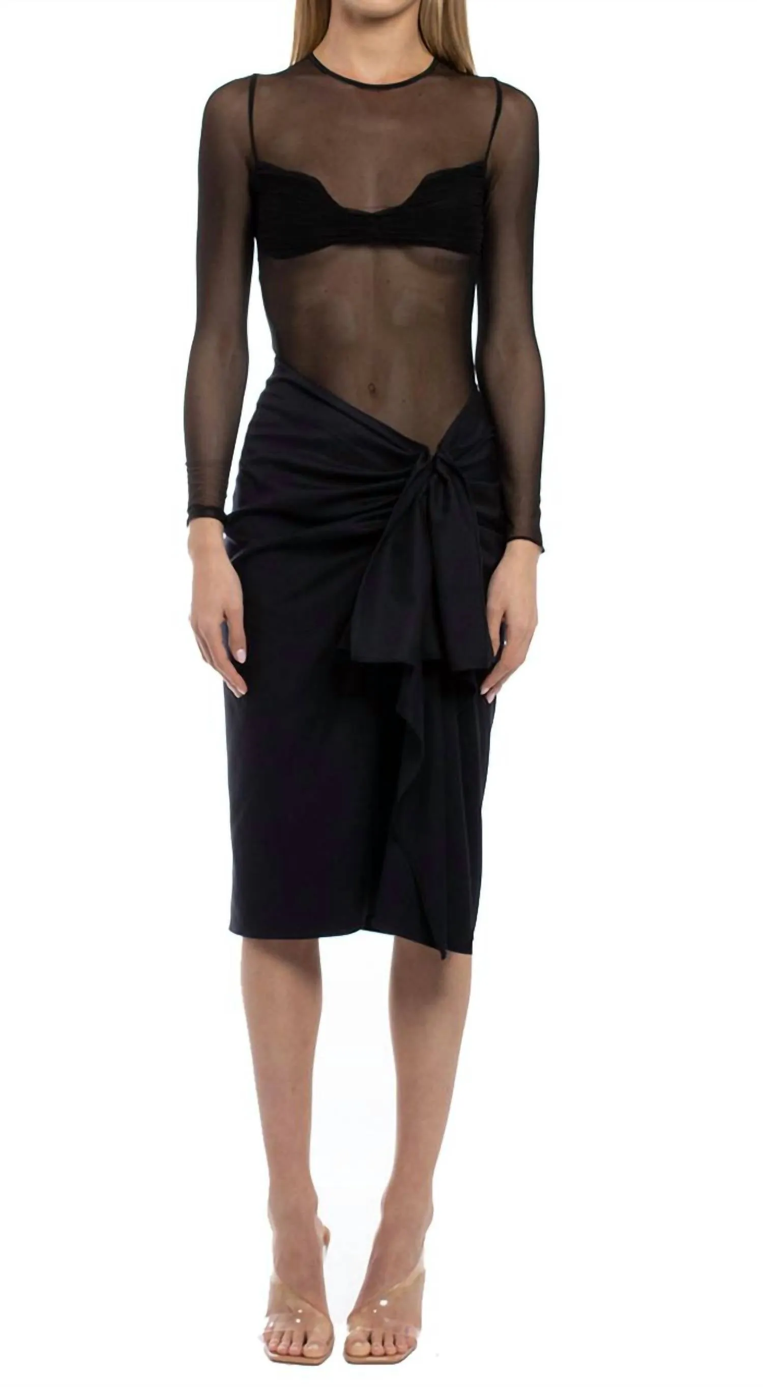 Colette Midi Skirt In Black