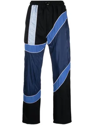Colour-Block Stripe-Detail Trousers cheap bottoms online shop