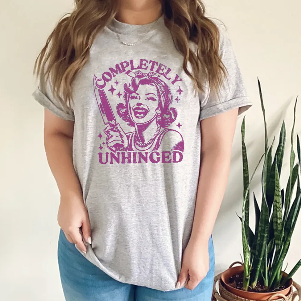 Completely Unhinged Distressed Heather Grey/Purple T-Shirt pregnancy jeans best price