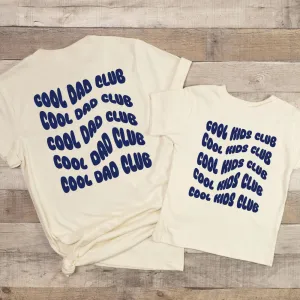 Cool Dad & Kid Club Matching Front & Back Graphic T-Shirts dad bod shirts discount