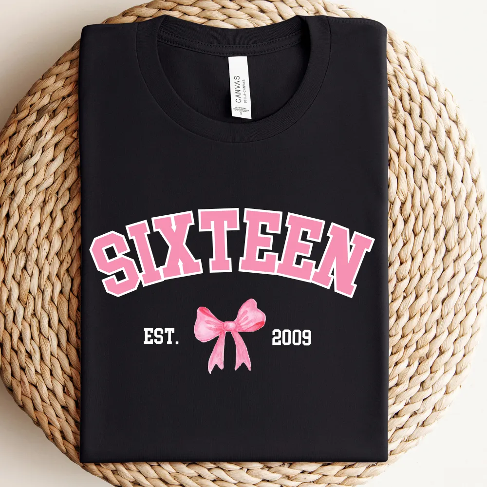 Coquette Age & Year Personalised T-Shirt girls pajamas promo