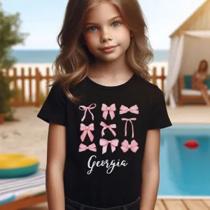 Coquette Bows Personalised T-Shirt girls pajamas promo