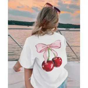 Coquette Cherry T-Shirt girls pajamas promo