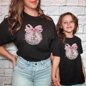 Coquette Disco Ball Matching Mum & Kid T-shirt nursing tops best deals