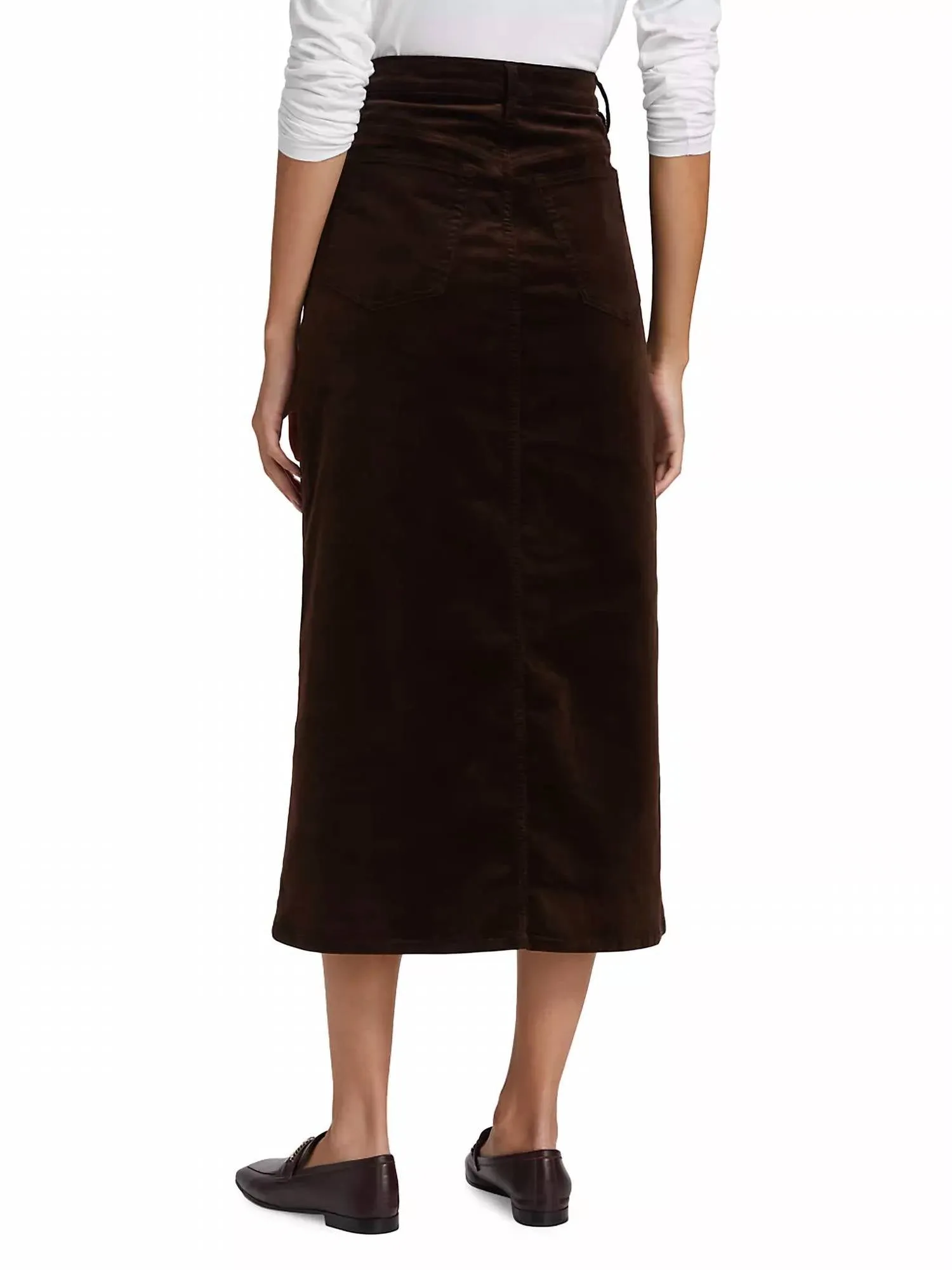 Corduroy Midaxi Skirt In Espresso