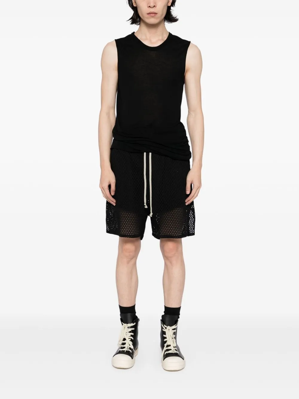 Cotton Drop-Crotch Shorts