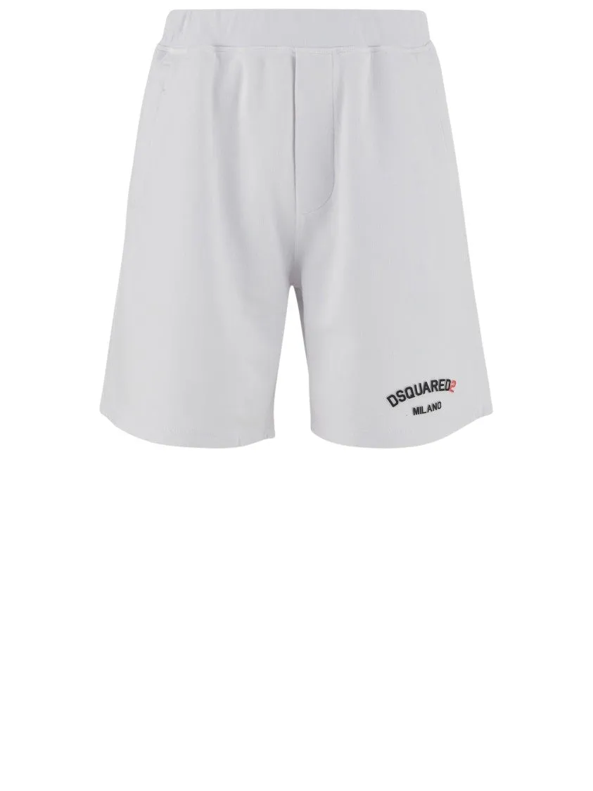 Cotton Short Pants With Logo