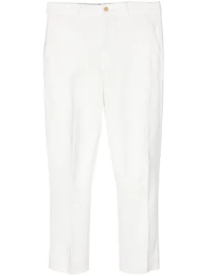 Cropped Slim-Cut Trousers cheap bottoms online shop