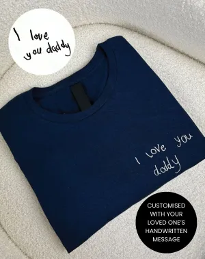 Customised Handwriting Embroidered Daddy Mens T-shirt dad bod shirts discount