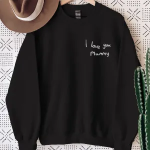 Customised Handwriting Embroidered Sweatshirt postpartum clothes sale