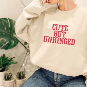 Cute But Unhinged Women's Sweatshirt postpartum clothes sale