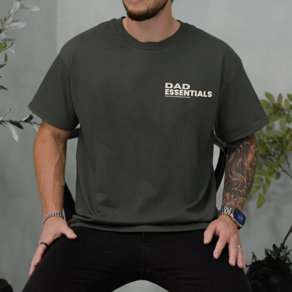 Dad Essentials Front & Back Graphic T-Shirt