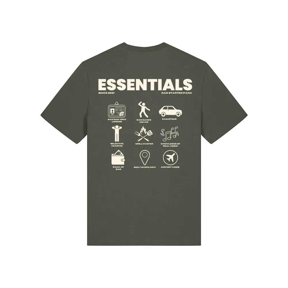 Dad Essentials Front & Back Graphic T-Shirt