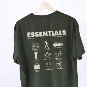 Dad Essentials Front & Back Graphic T-Shirt dad hats promo code