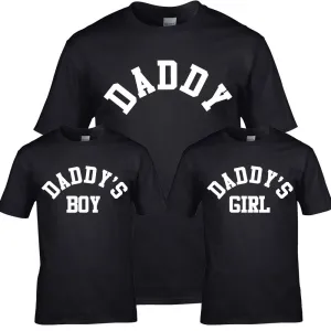 Daddy & Daddy's Boy & Girl Varsity Matching T-Shirts (MRK X) daddy outfits clearance