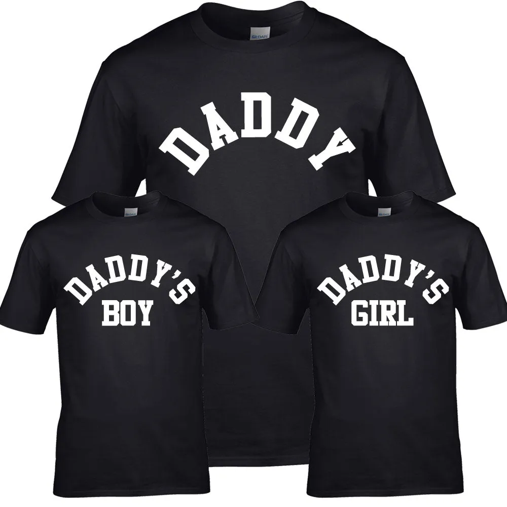 Daddy & Daddy's Boy & Girl Varsity Matching T-Shirts (MRK X) daddy outfits clearance