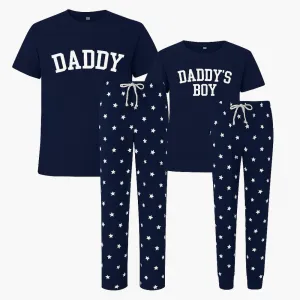Daddy & Daddy's Boy Matching Star Pyjamas - All Navy mens dad clothes online