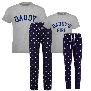 Daddy & Daddy's Girl College Matching Star Pyjamas - Grey/Navy dad hats promo code