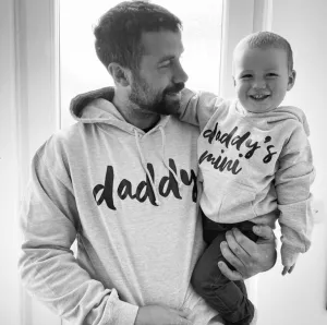 Daddy & Daddy's Mini Matching Grey Hoodies (MRK X) mens dad clothes online