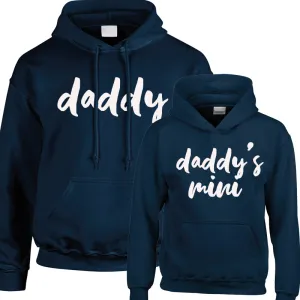 Daddy & Daddy's Mini Matching Navy Hoodies (MRK X) mens dad clothes online