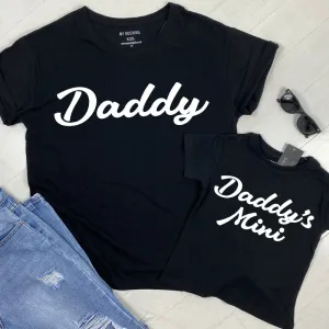 Daddy Cool- Daddy & Mini Matching Black T-Shirts daddy outfits clearance