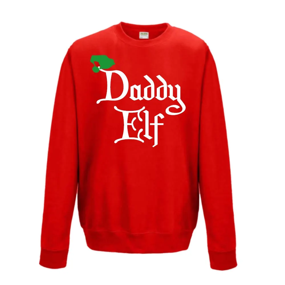 Daddy Elf Red Sweatshirt (MRK X) dad bod shirts discount
