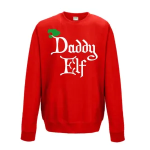 Daddy Elf Red Sweatshirt (MRK X) dad bod shirts discount