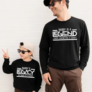 Daddy Legend & Legacy Matching Sweatshirts Black daddy outfits clearance