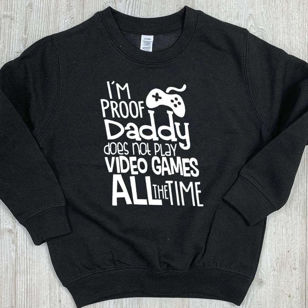 Daddy Video Games Crew Sweater (MRK X) girls skirts clearance