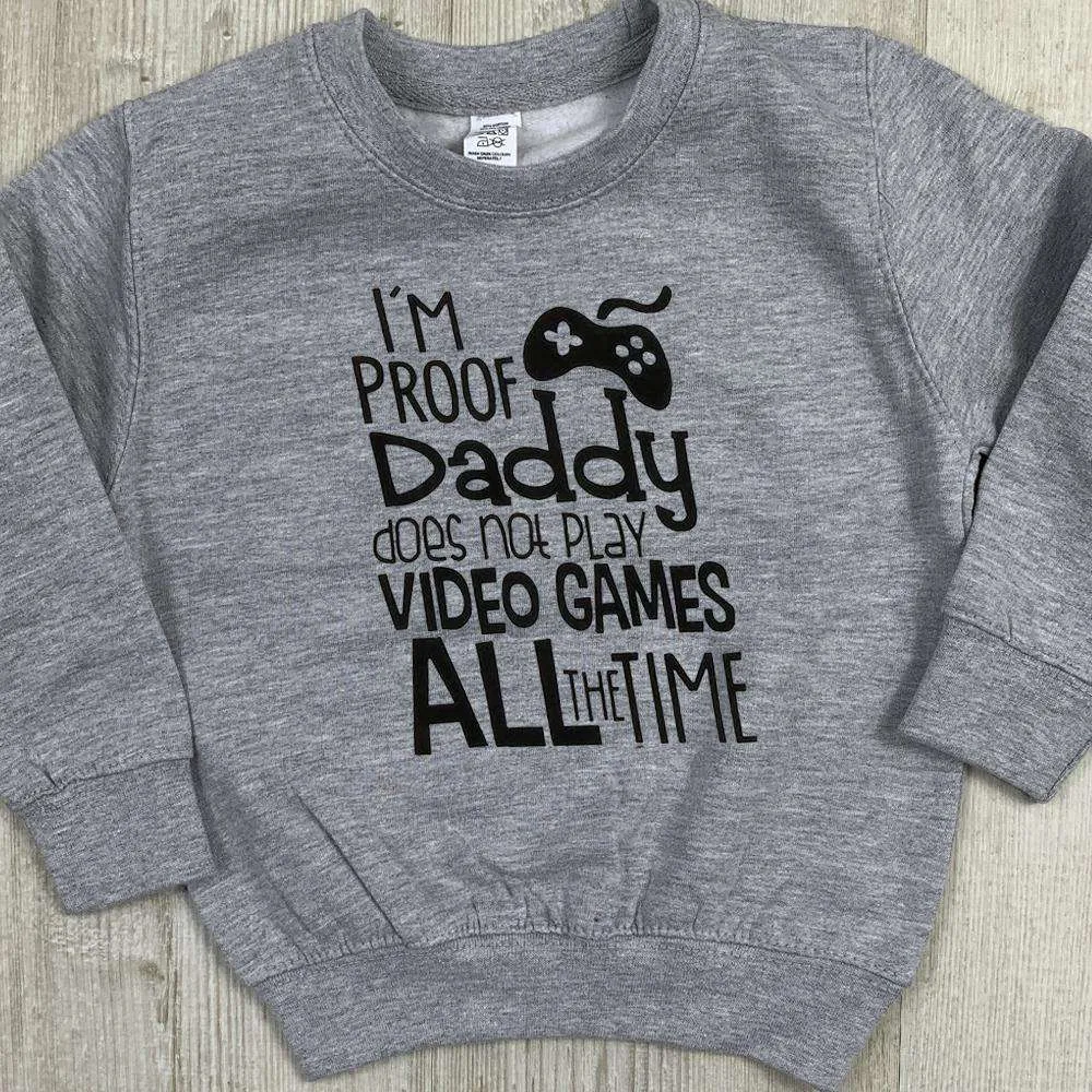 Daddy Video Games Crew Sweater (MRK X) girls skirts clearance