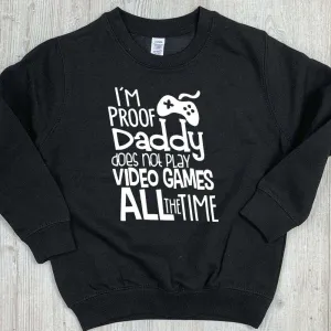 Daddy Video Games Crew Sweater (MRK X) girls skirts clearance