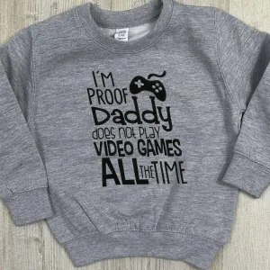 Daddy Video Games Crew Sweater (MRK X) girls skirts clearance