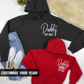 Daddy & Daddy's Girl Established Matching Hoodies (MRK X) dad jeans best price