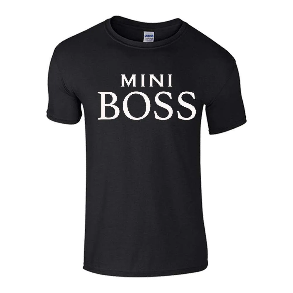 Daddy/Mini Boss Black Matching Tees (MRK X)