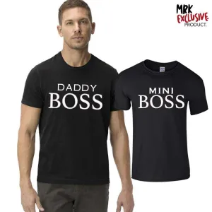Daddy/Mini Boss Black Matching Tees (MRK X) dad hats promo code