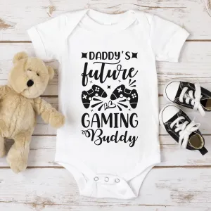 Daddy's Future Gaming Buddy White Baby Vest cheap baby clothes online