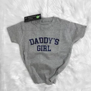 Daddy's Girl Varsity Grey T-Shirt (MRK X) girls pajamas promo