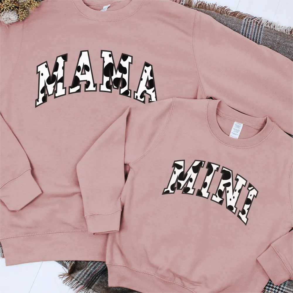 Dalmatian Mama & Mini Varsity Matching Sweatshirts discount girls tops