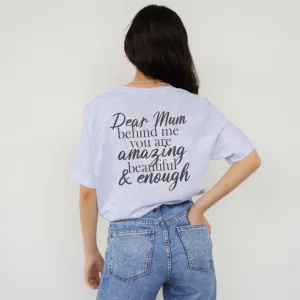 Dear Mum Behind Me Back Logo T-Shirt pregnancy jeans best price