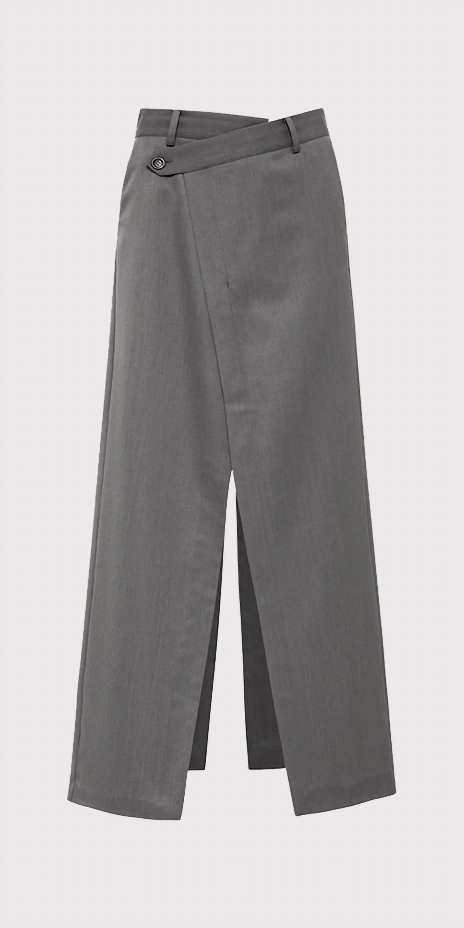 Deconstructed Waist Maxi Skirt In Pewter Grey