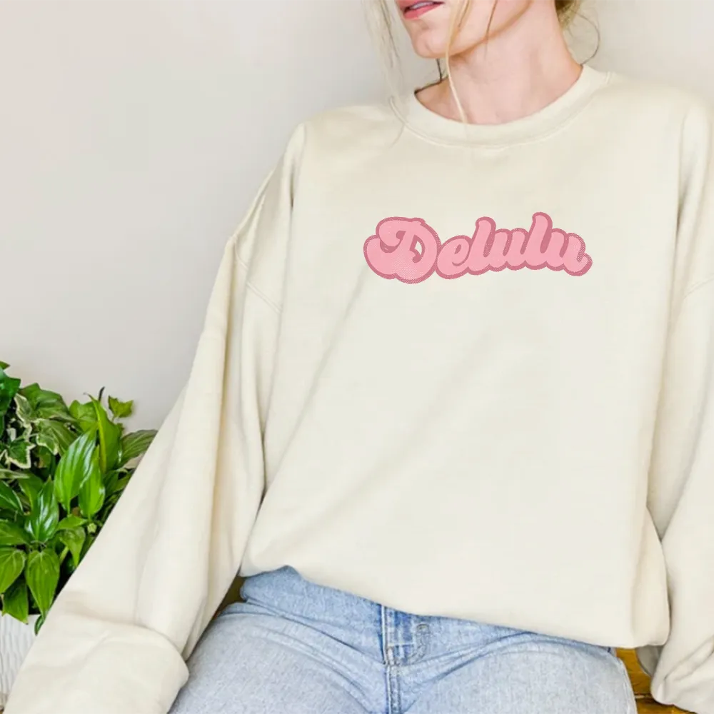 Delulu Faded Retro Women's Sweatshirt postpartum clothes sale