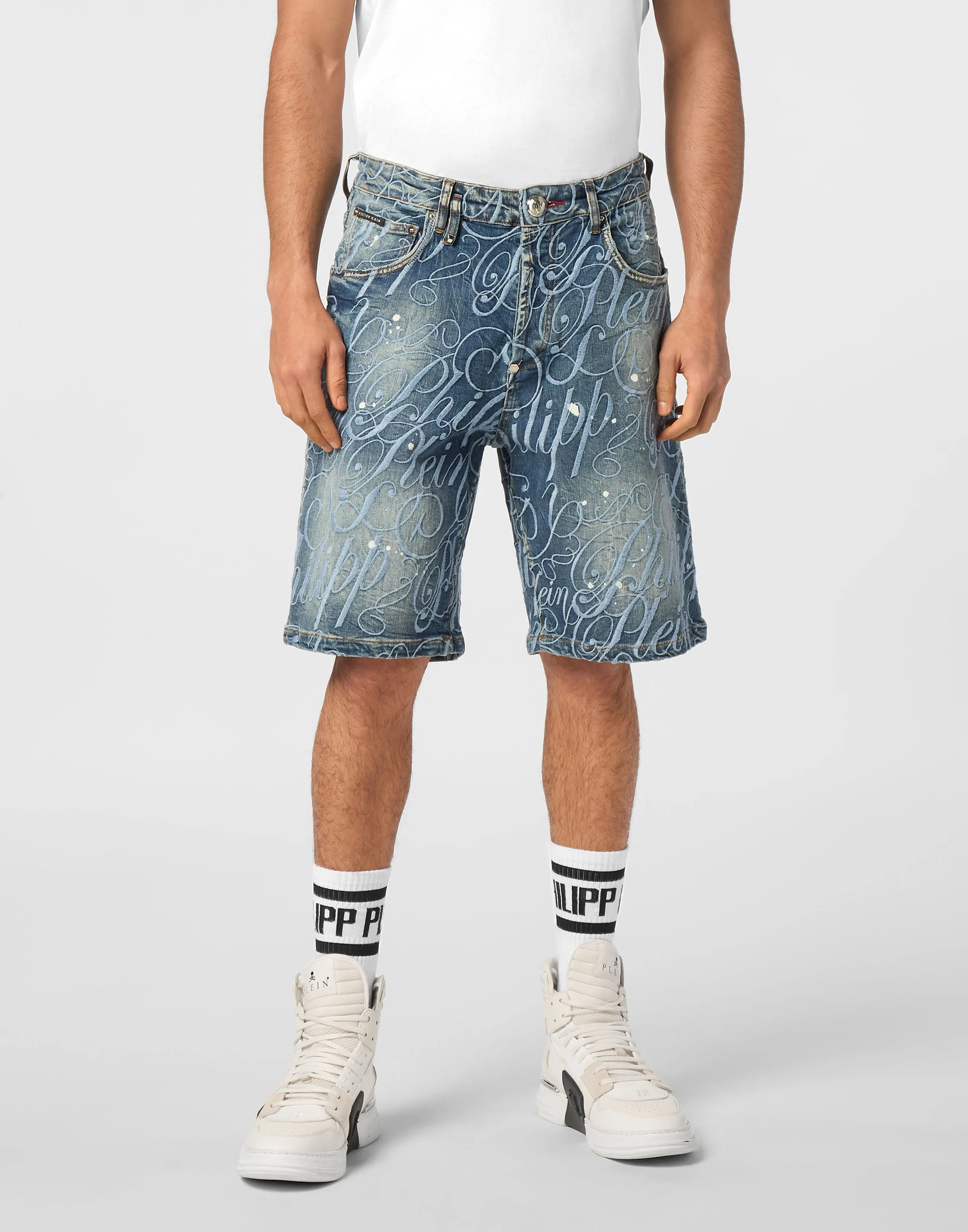 Denim Shorts Formentera Logo