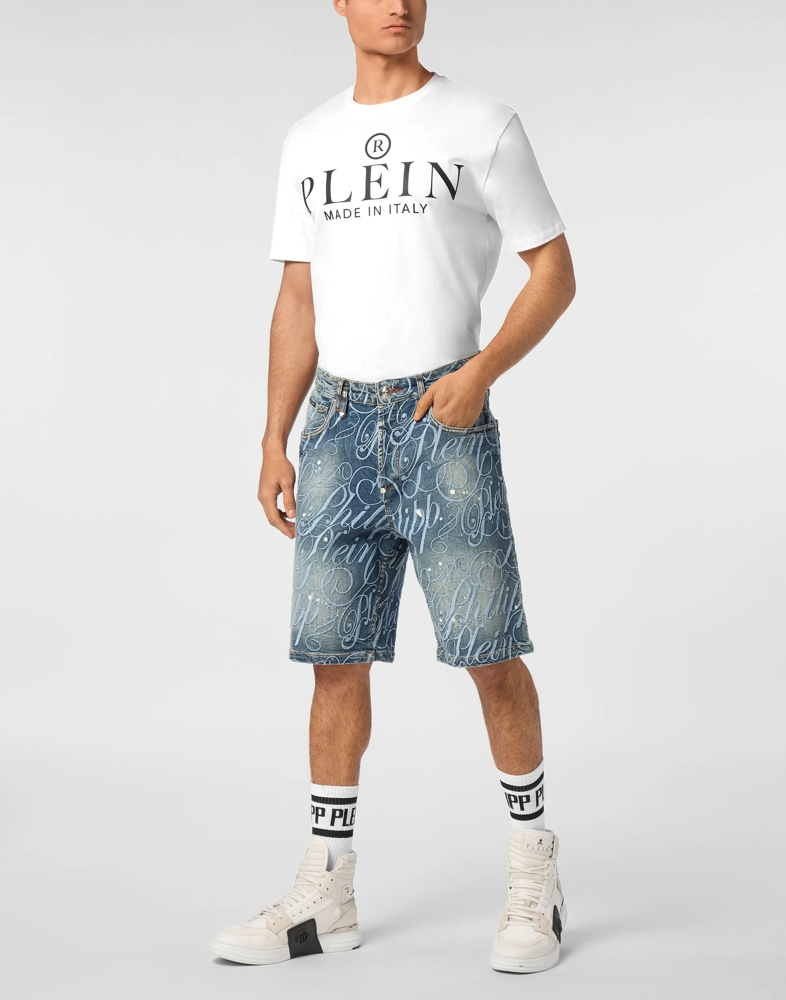 Denim Shorts Formentera Logo