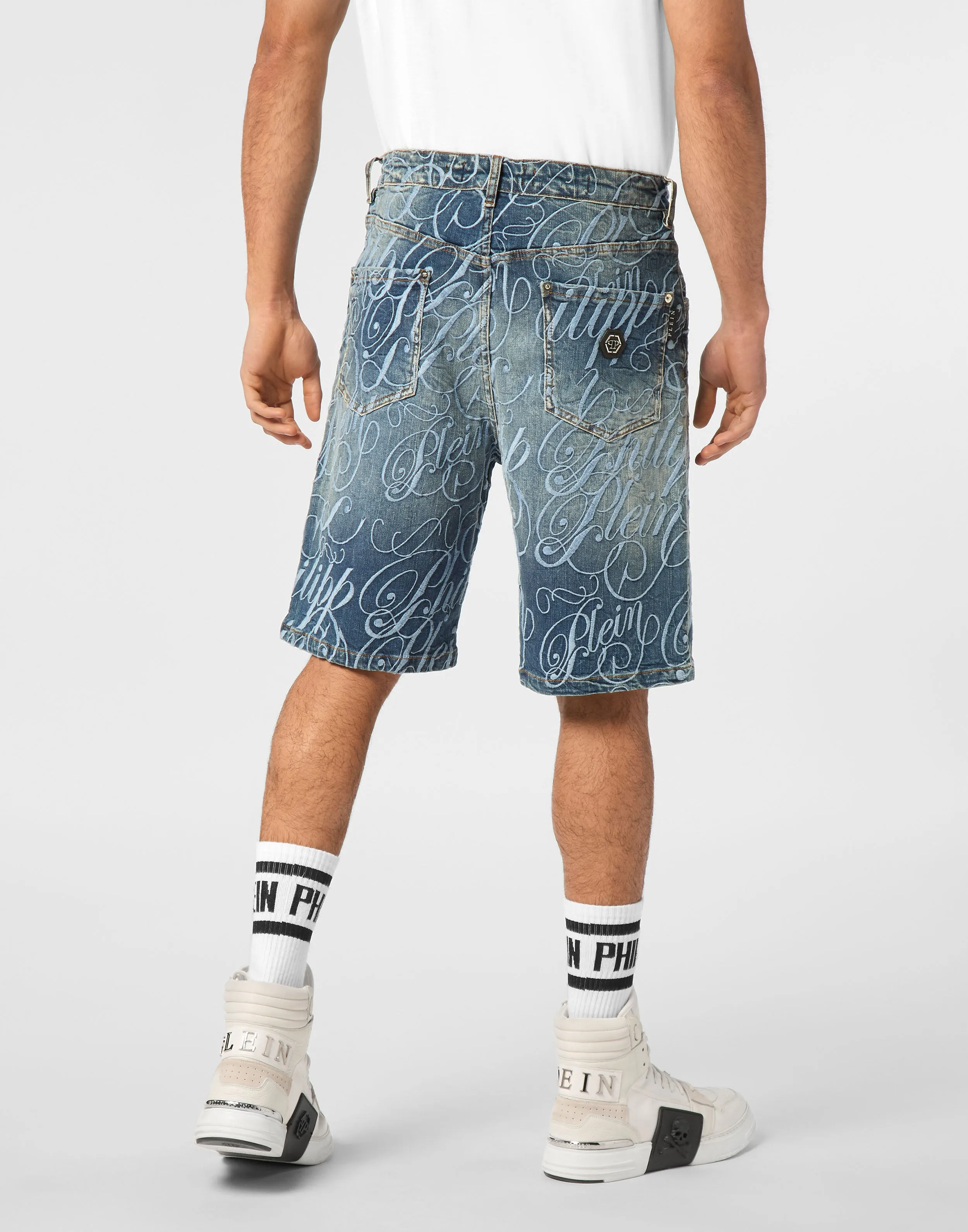 Denim Shorts Formentera Logo
