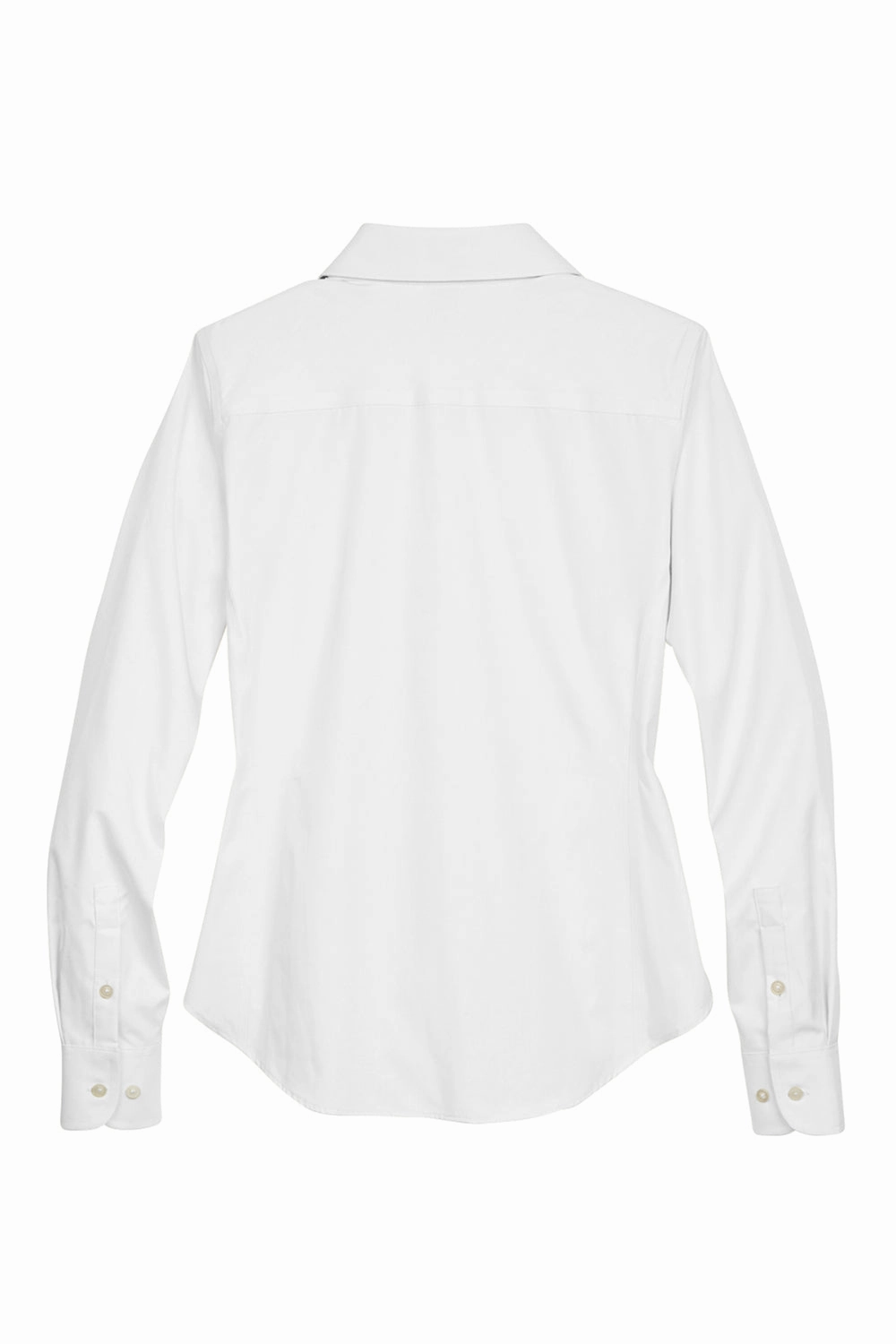 Devon & Jones Womens Crown Woven Collection Wrinkle Resistant Long Sleeve Button Down Shirt - White