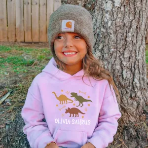 Dino Roar Personalised Kids Hoodie boys fashion clearance