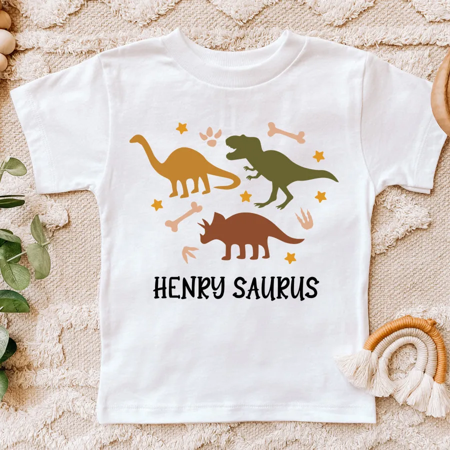 Dino Roar Personalised Kids T-Shirt boys apparel promo code