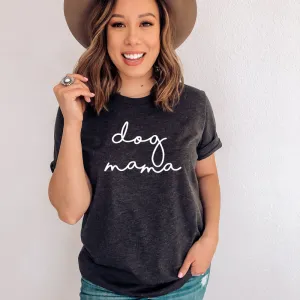 Dog Mama Retro Script T-Shirt (MRK X) mum blouses clearance